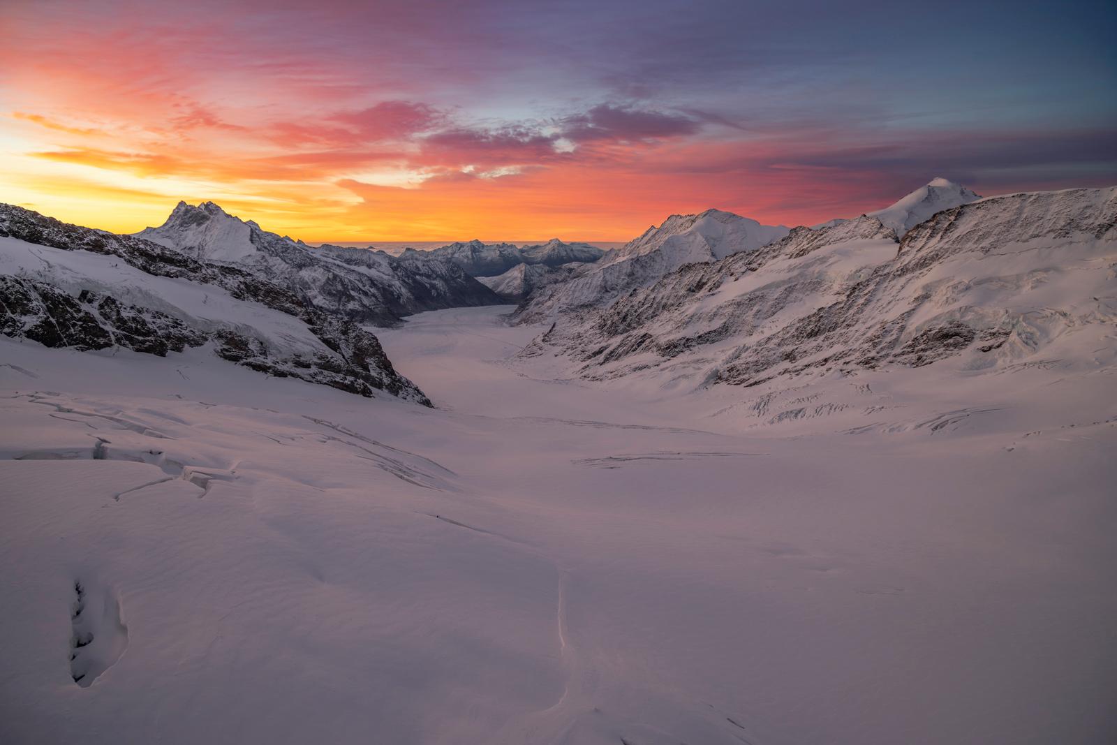 Aletschgletscher in den Walliser Alpen